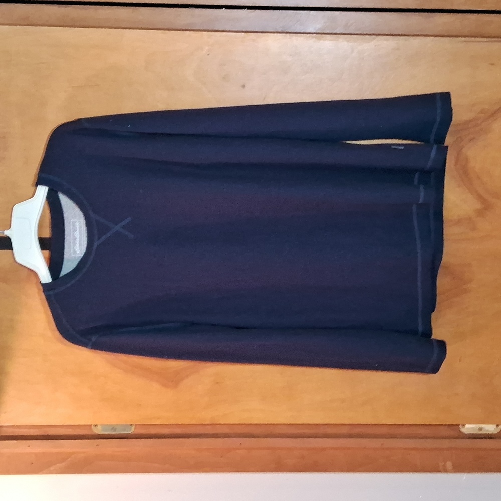 Eddie Bauer lounge men's size medium blue waffle, long sleeve shirt